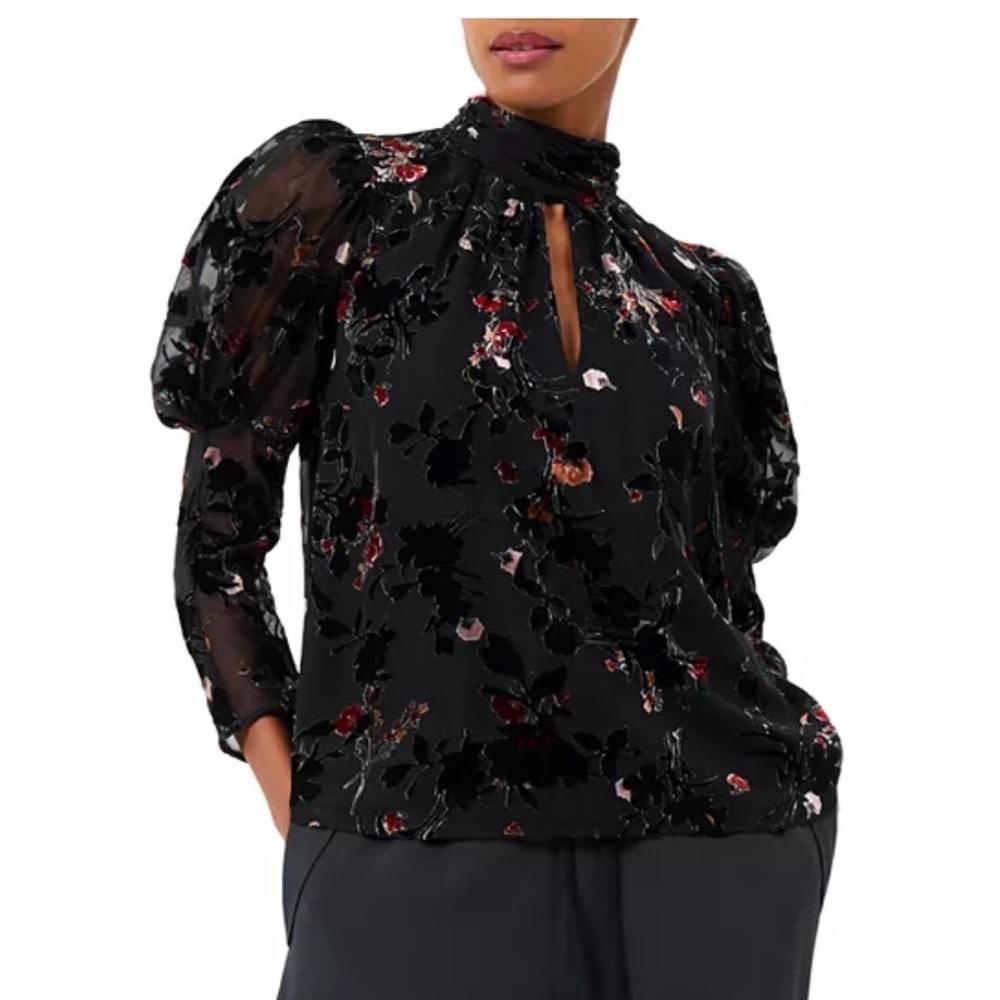 French Connection Black Floral Blouse